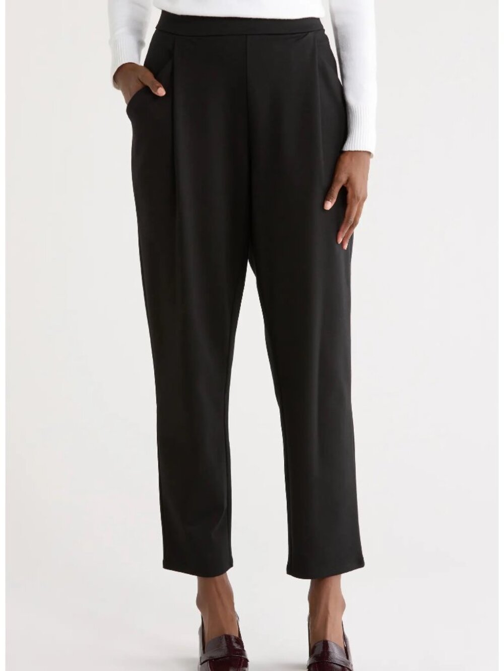 Eileen Fisher Tapered Ankle Pants Color Black Size Medium